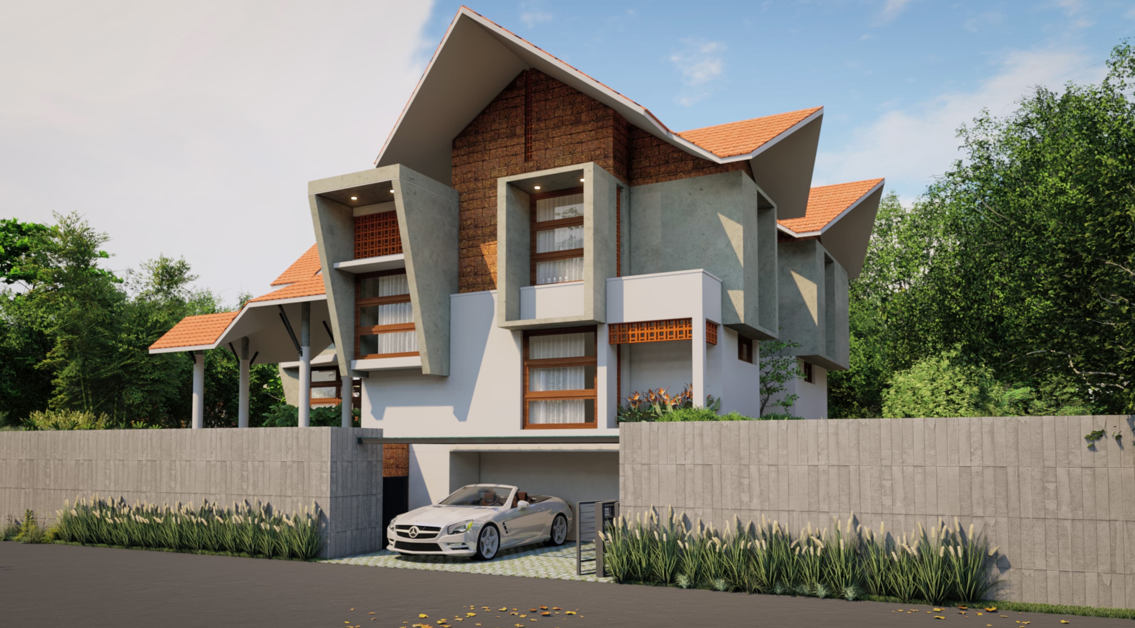 Modern physician residence construction Calicut